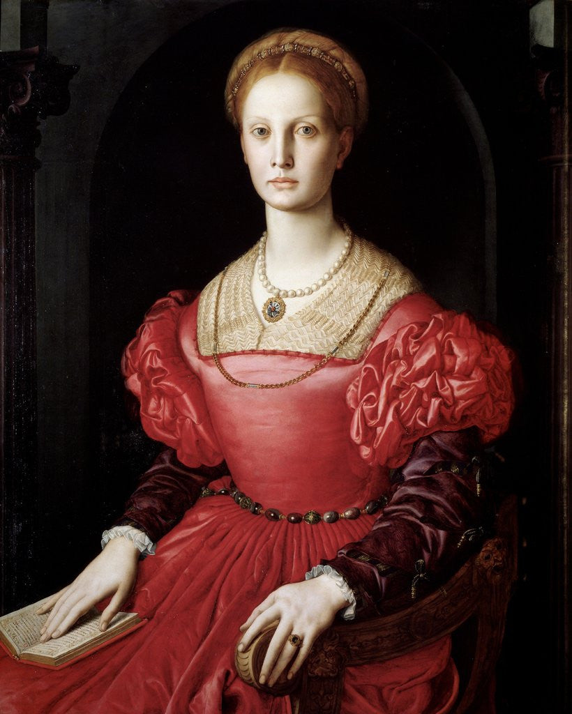 Detail of Lucrezia Panciatichi by Agnolo Bronzino