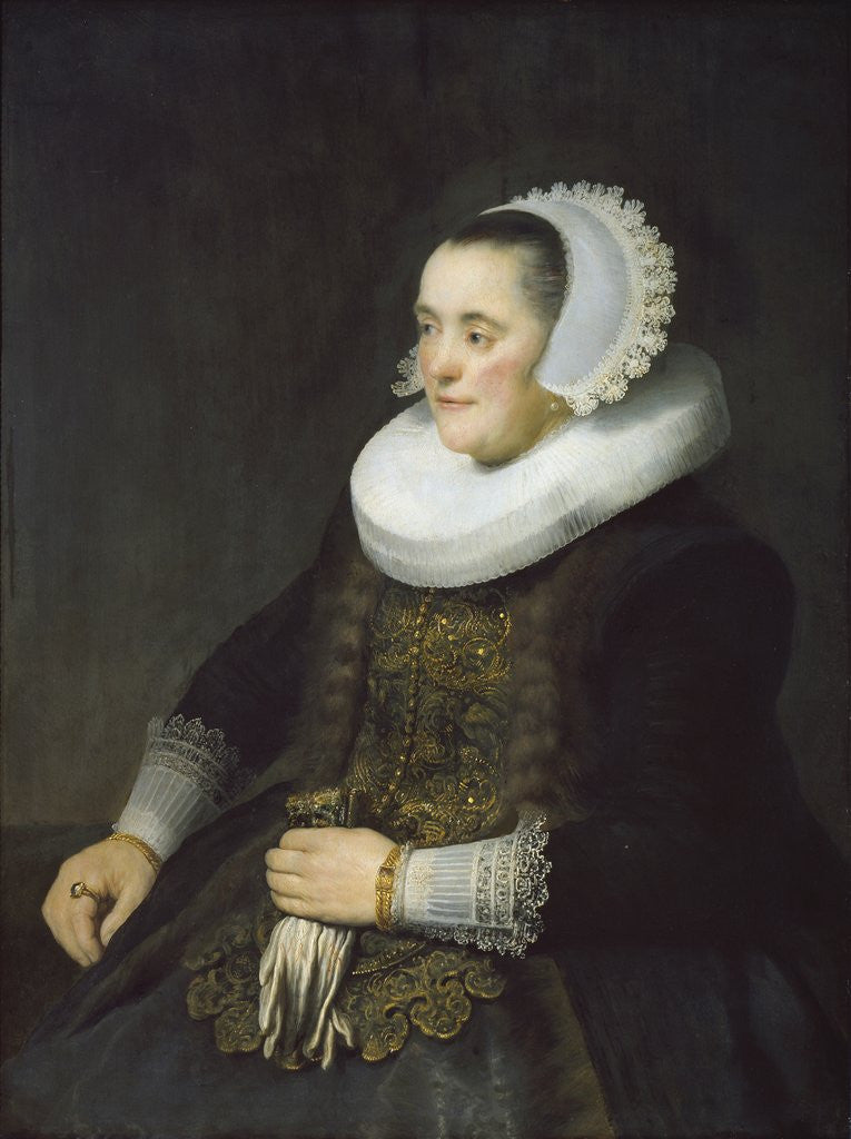 Detail of Female Portrait by Rembrandt van Rijn