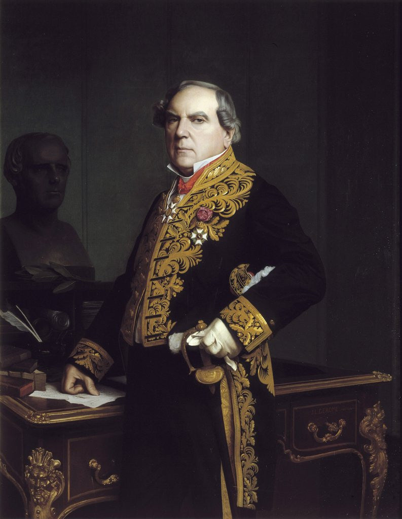 Detail of Portrait of Amedee Thierry by Jean Leon Gerome