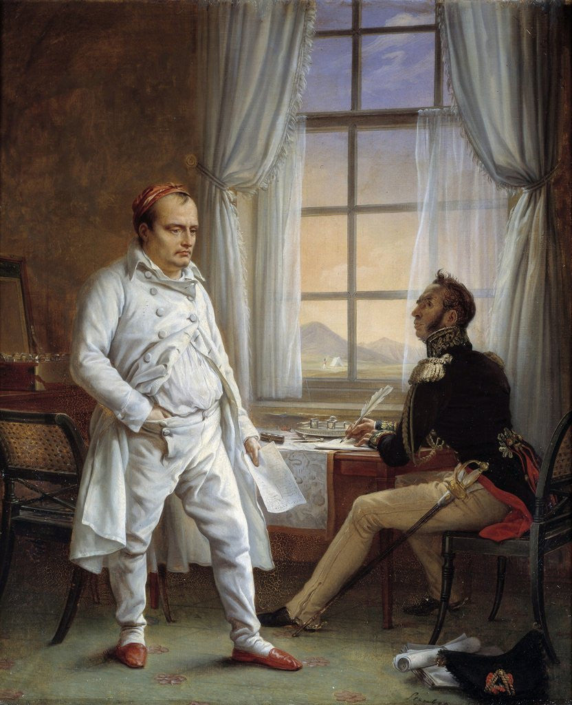 Detail of Portrait of Napoleon I Dictating his Memoirs to General Gourgaud by Charles Auguste Steuben
