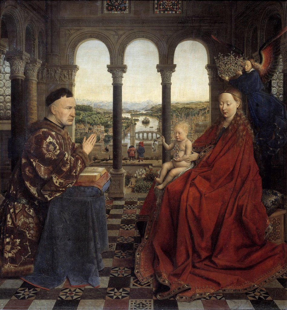 Detail of The Virgin of Chancellor Rolin by Jan van Eyck