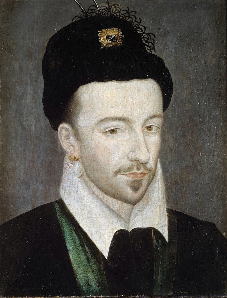 Detail of Portrait of King Henri III attributed to Jean Ducourt by Corbis