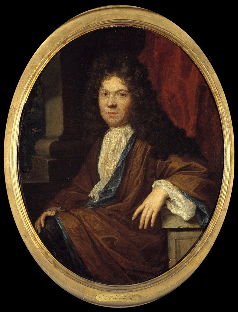 Detail of Portrait of Jean de la Bruyere - by Gaspar Netscher