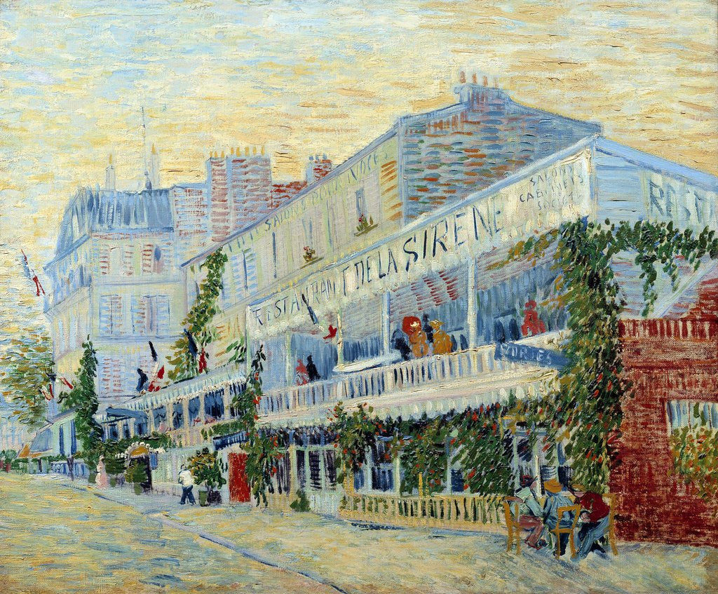 Detail of The Restaurant de la Sirene at Asnieres - by Vincent Van Gogh