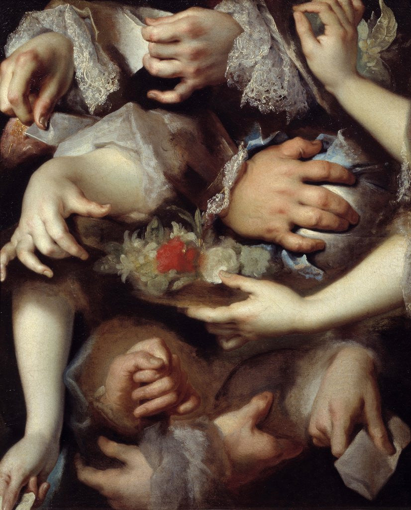 Detail of Study of hands - by Nicolas de Largilliere
