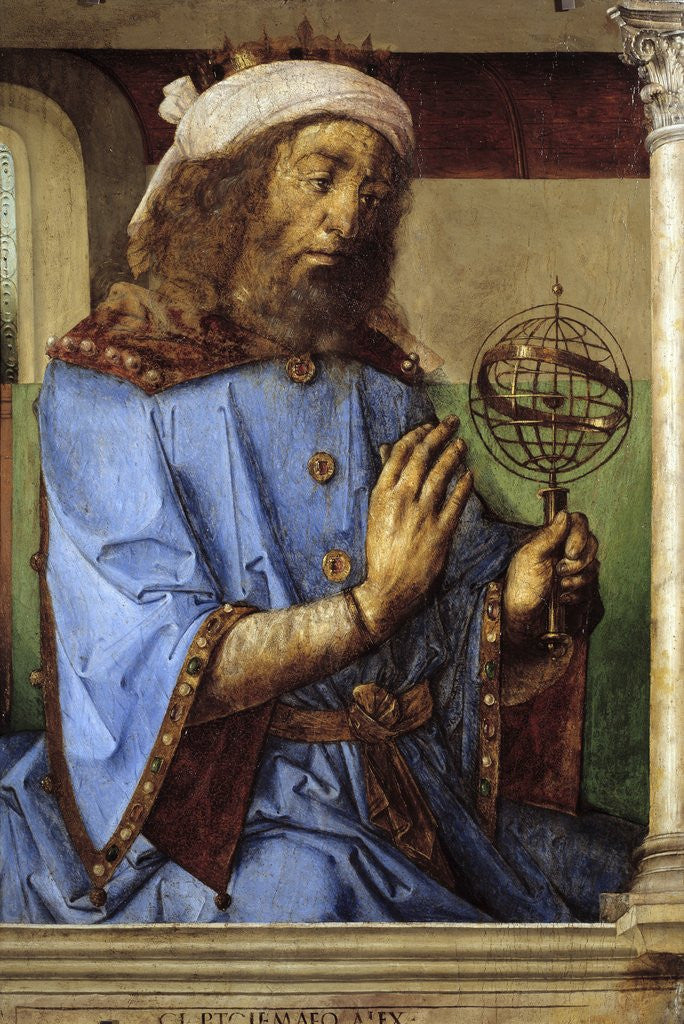 Detail of Portrait of Ptolemy - by Pedro Berruguete and Juste De Gand by Corbis