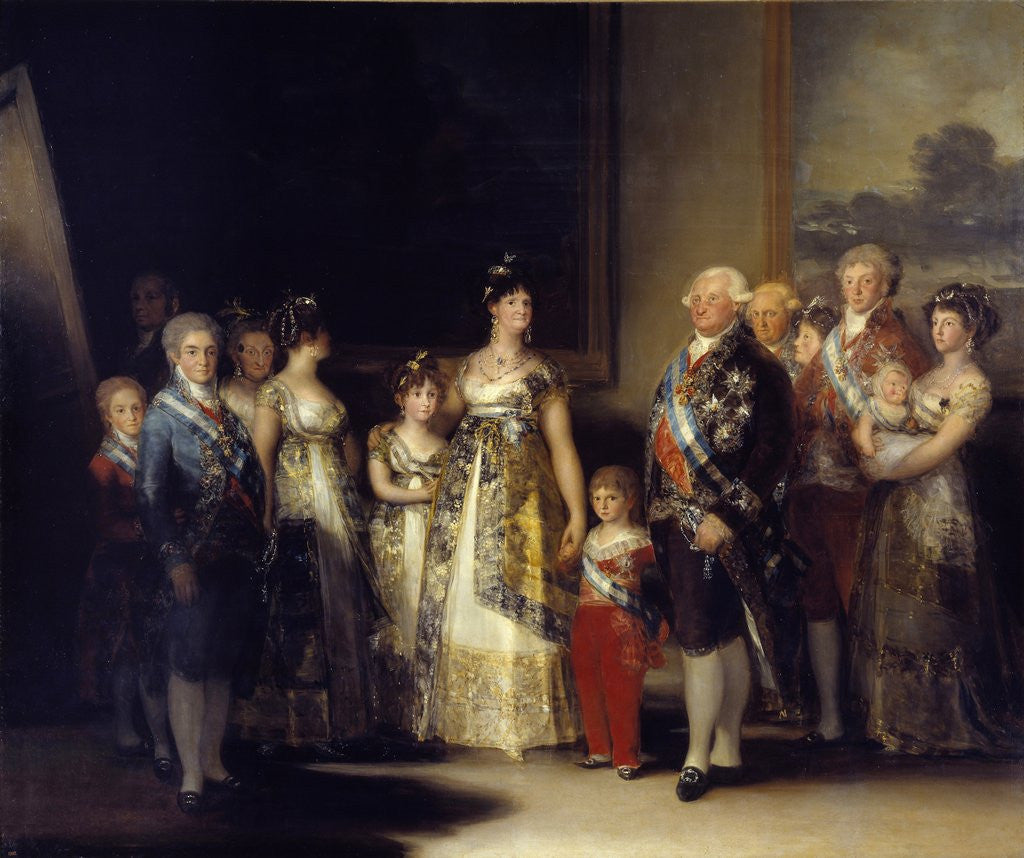 Detail of Charles IV of Spain (1748-1819) and his family - by Francisco de