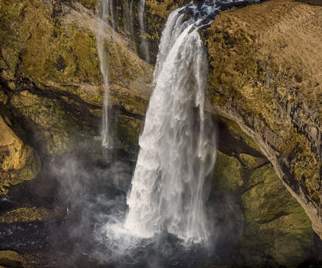 Detail of Aerial view of Seljalandsfoss Waterfall, Iceland by Anonymous