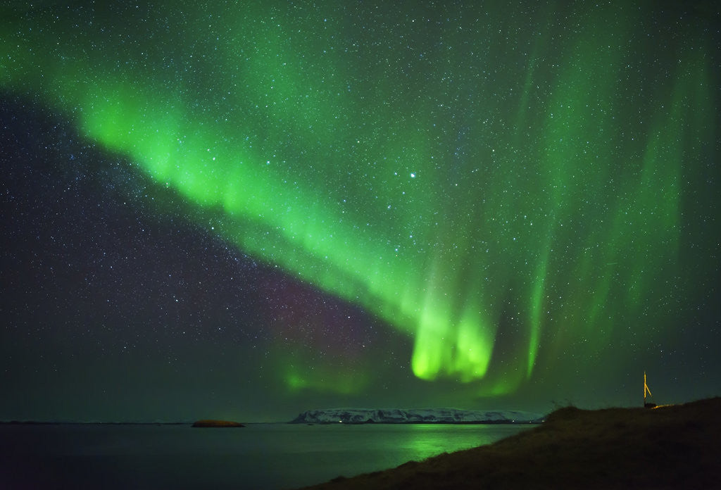 Detail of Aurora Borealis or Northern Lights, Iceland by Anonymous