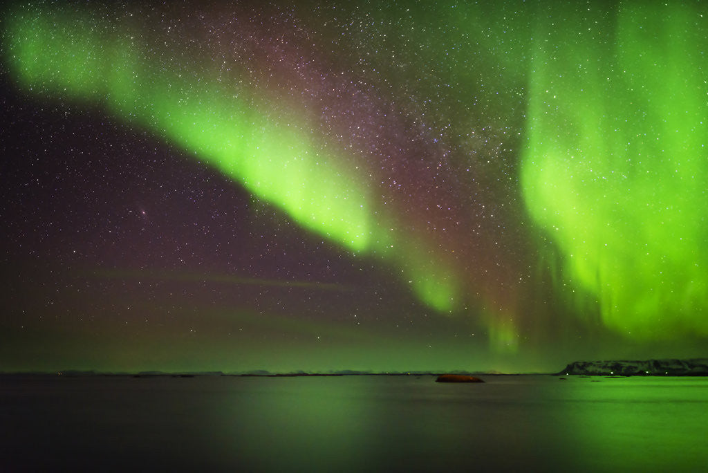Detail of Aurora Borealis or Northern Lights, Iceland by Anonymous