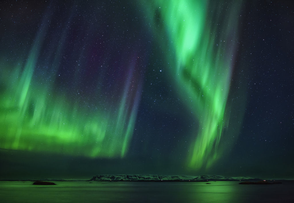 Detail of Aurora Borealis or Northern Lights, Iceland by Corbis