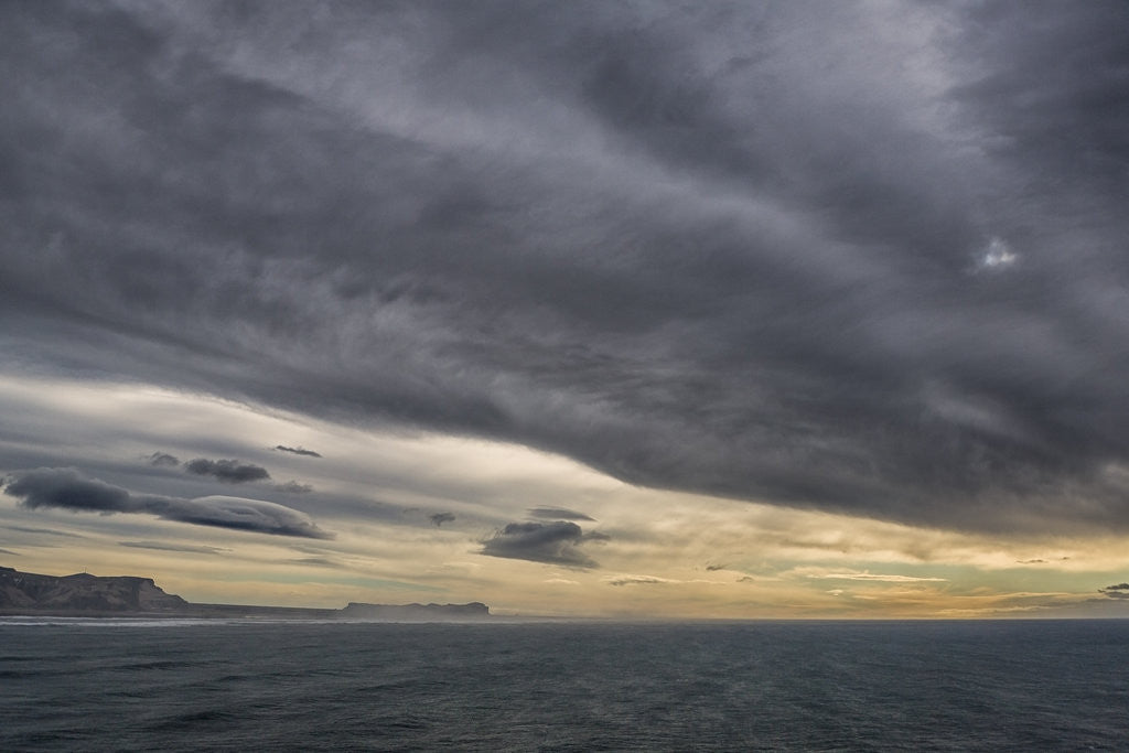 Detail of Stormy skies by Dyholaey, South Coast of Iceland by Anonymous