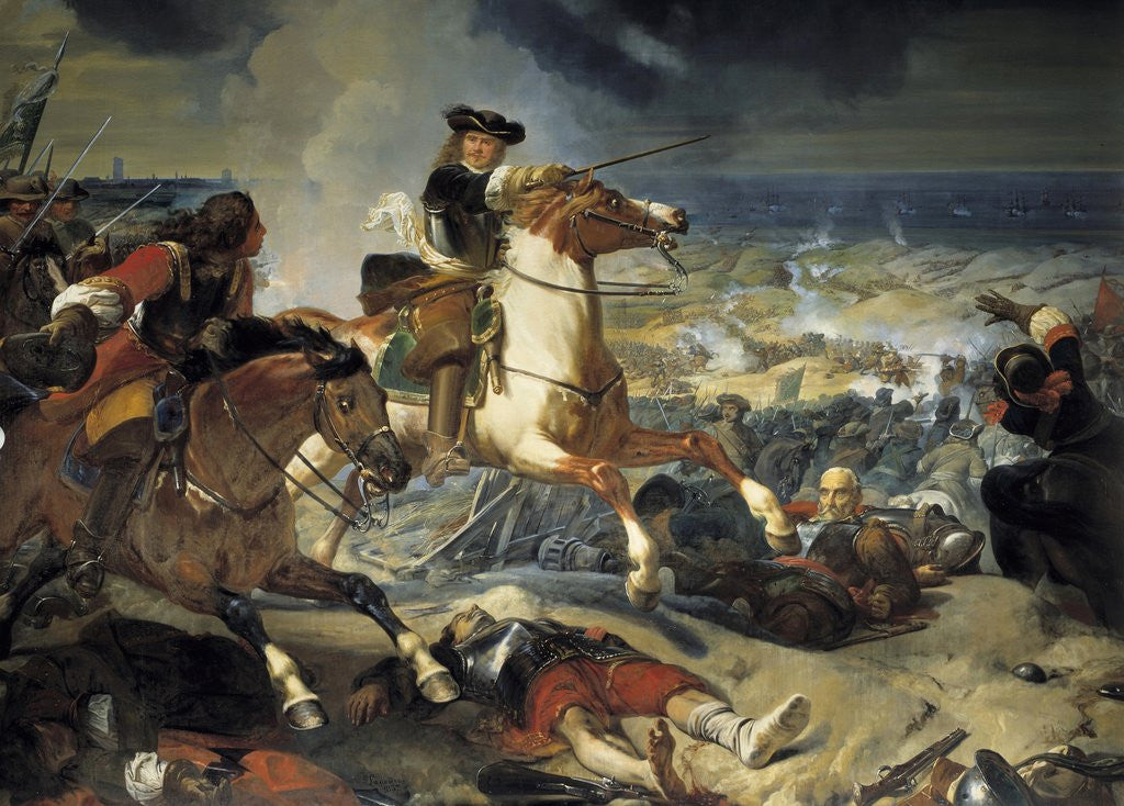 Detail of Turenne at the battle of the Dunes by Charles Philippe Lariviere
