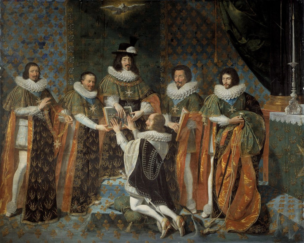 Detail of Henri d'Orleans Receiving Knight of the Order of the Holy Spirit by Philippe de Champaigne