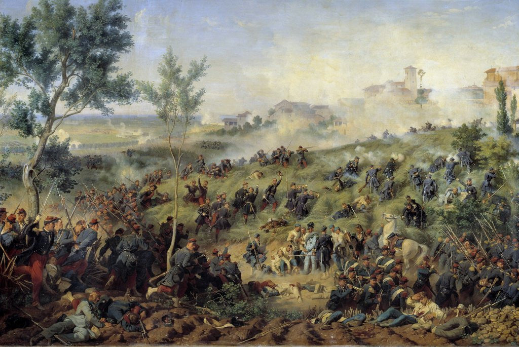 Detail of View of the battle of Montebello di Casteggio by Henri-Felix-Emmanuel Philippoteaux