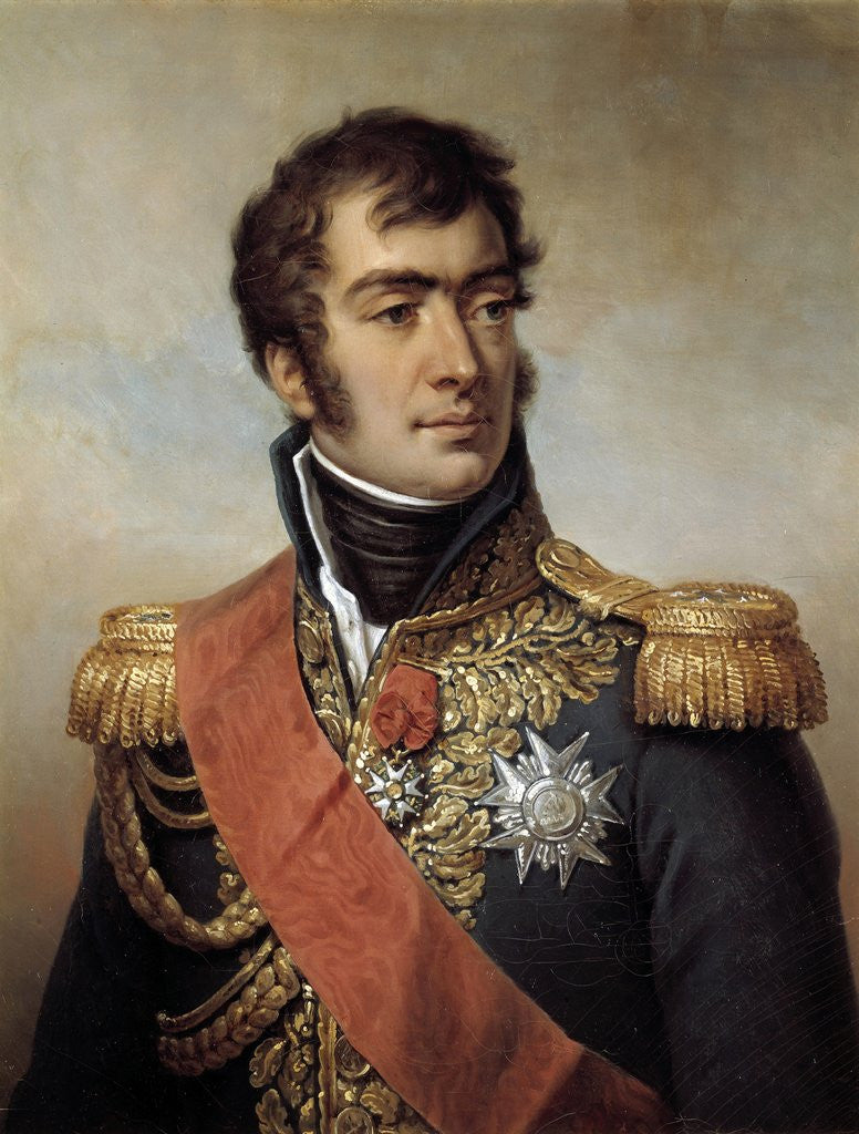 Detail of Portrait of Auguste Frederic Louis Viesse de Marmont by Paulin Jean Baptiste Guerin