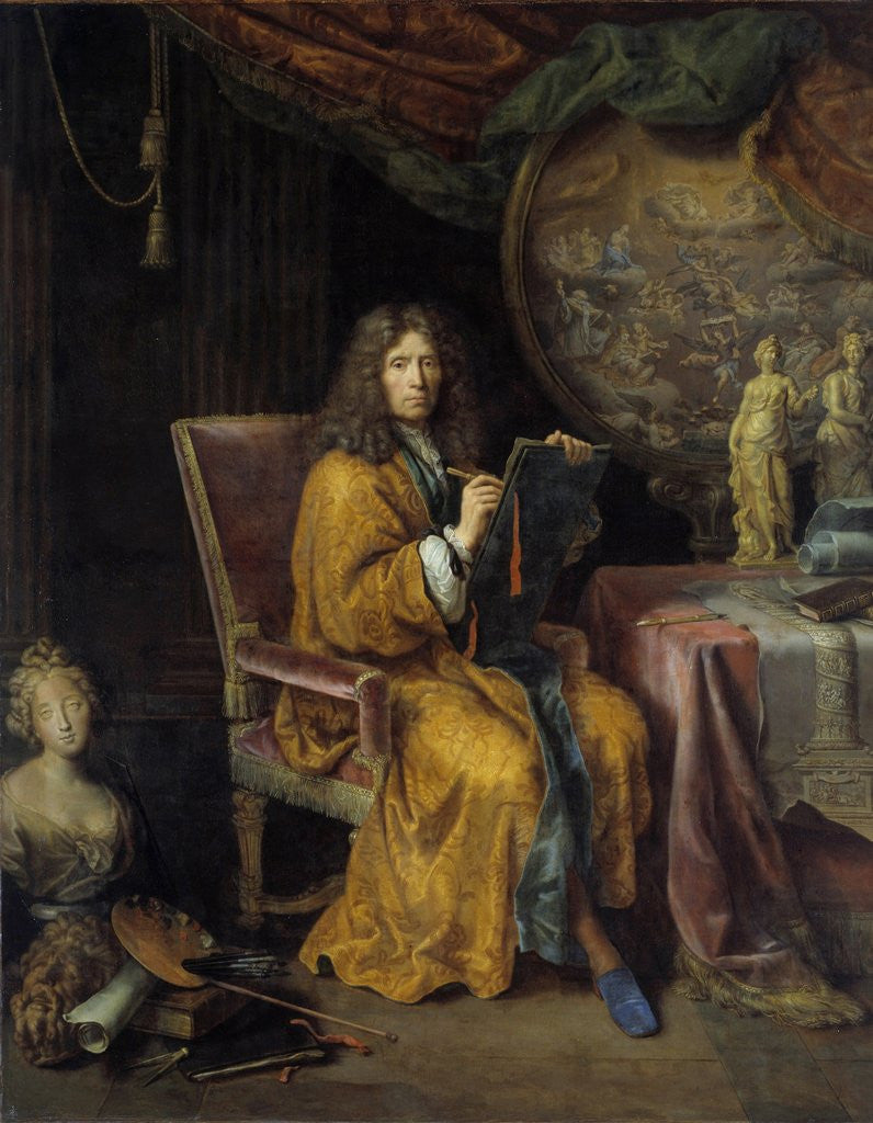 Detail of Self Portrait of Pierre Mignard by Anonymous
