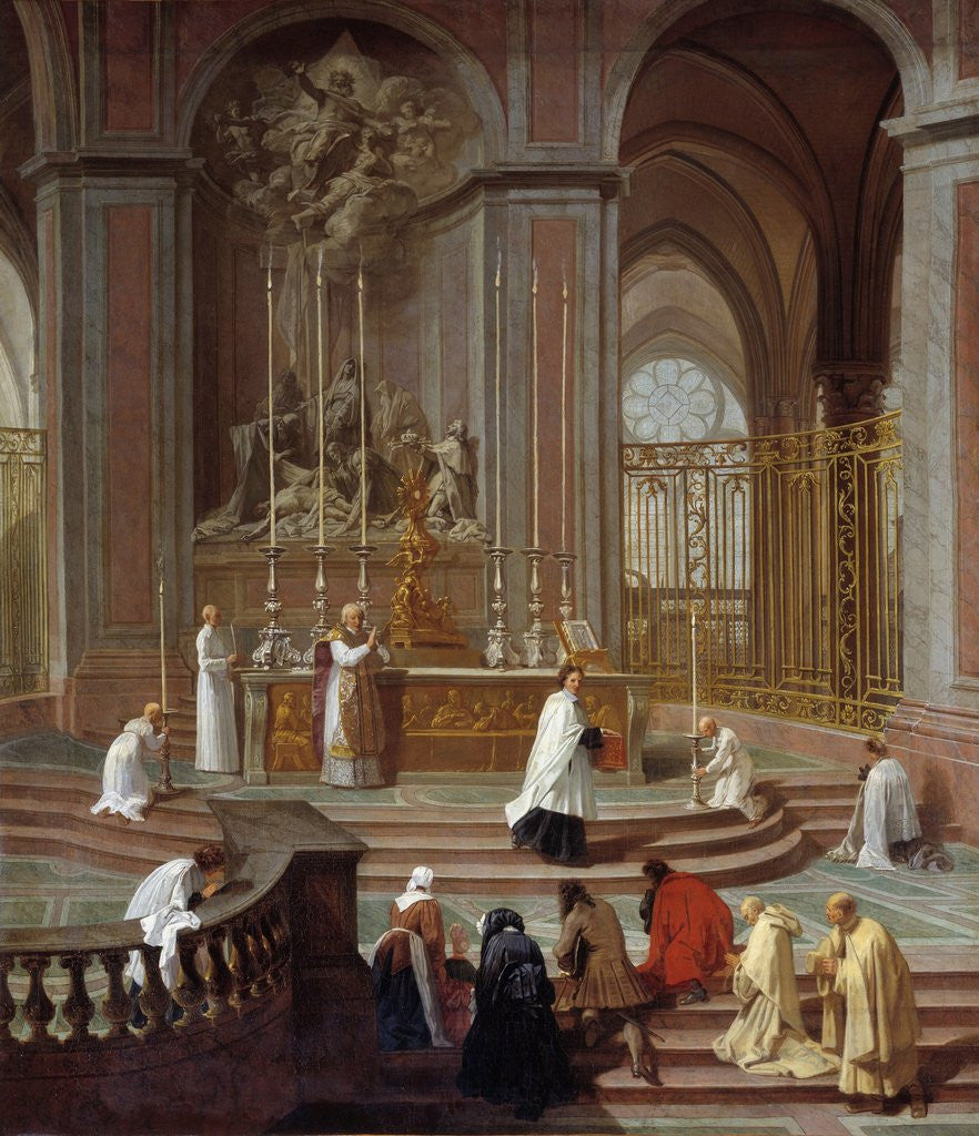 Detail of The Mass of Canon de La Porte or the Altar of Notre-Dame de Paris by Jean Jouvenet