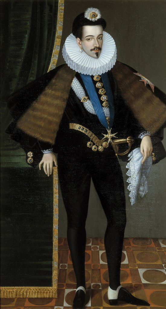 Detail of Portrait of Henri III, king of France by Pierre Jean Edmond Castan