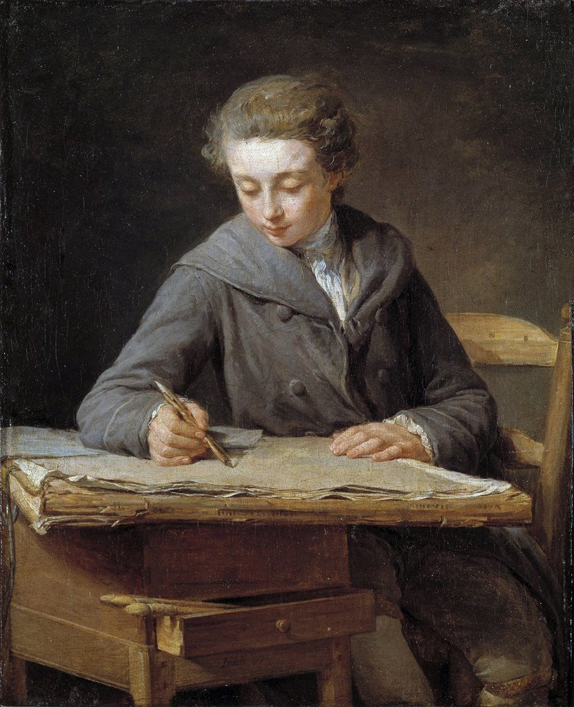 Detail of The Young Draughtsman, Portrait of Carle Vernet at the age of 14 by Nicolas Bernard Lepicie
