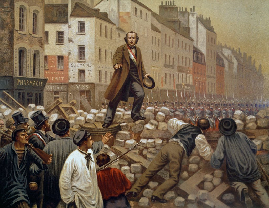 Detail of Alphonse Baudin on the Barricade of Faubourg Saint-Antoine by Anonymous