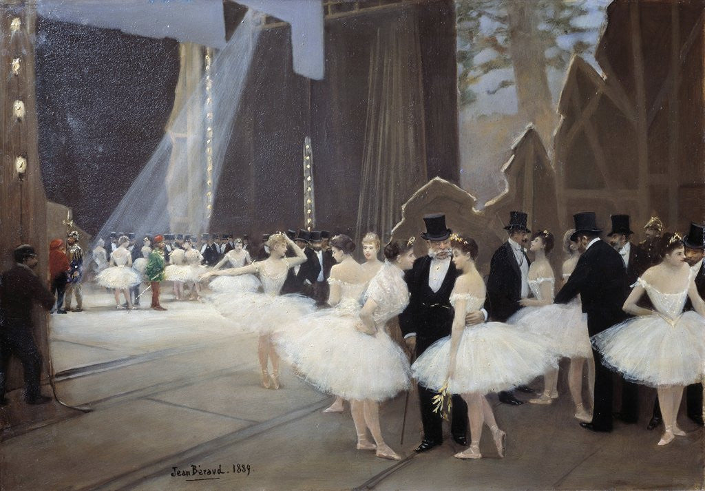 Detail of In the Wings at the Opera House by Jean Beraud