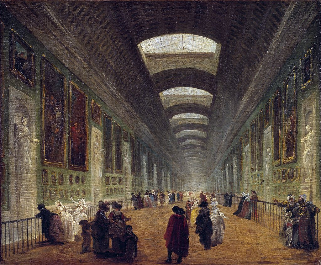 Detail of Project for the arrangement of the Grand Gallery of the Louvre by Hubert Robert