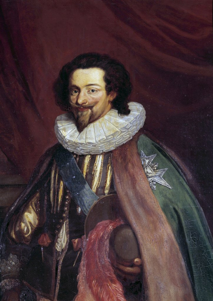 Detail of Portrait of Charles d'Albert, Duke of Luynes by Joseph-Nicolas Robert-Fleury