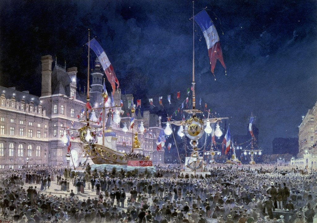 Detail of Franco-Russian festivity at the Hotel de Ville of Paris by Theodor Josef Hubert Hoffbauer