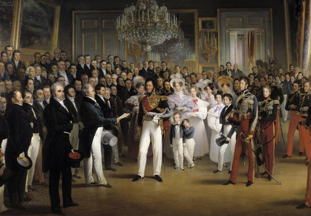 Detail of The Chamber of Deputies at the Palais Royal Summoning the Duke of Orleans by Francois Joseph Heim