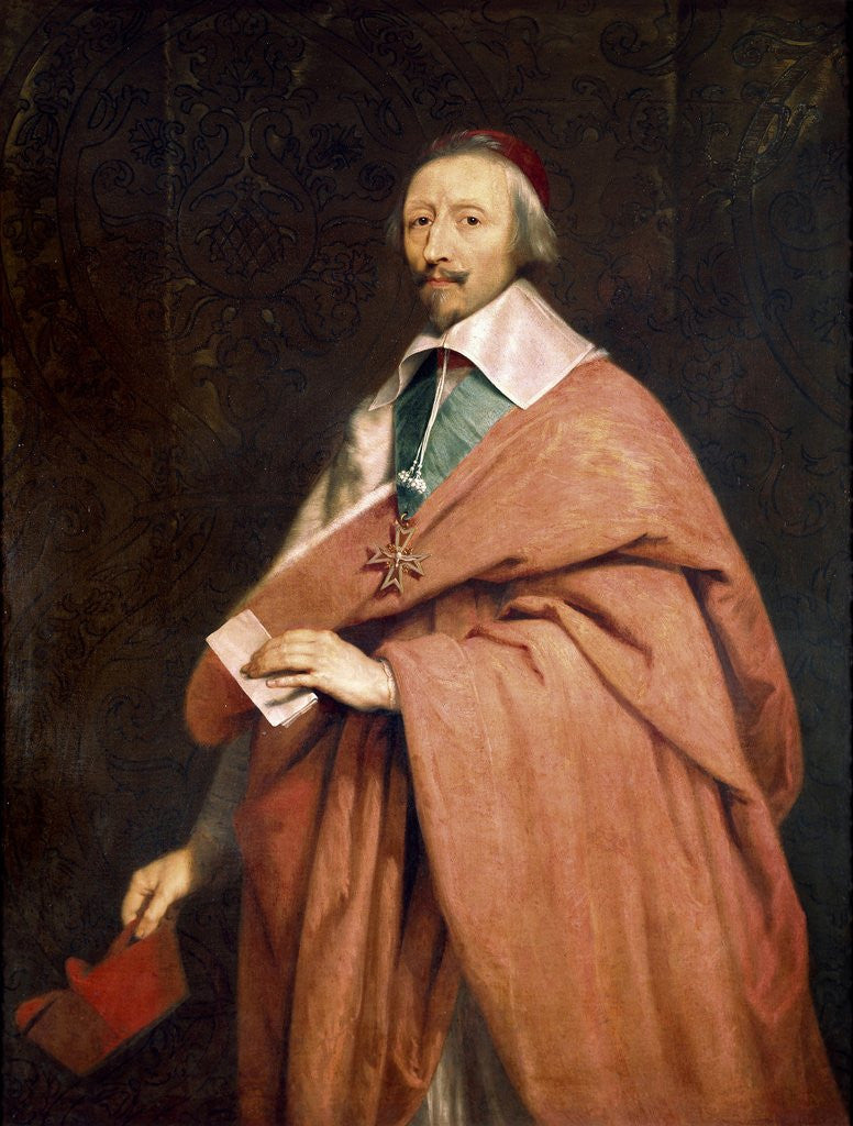 Detail of Armand Jean du Plessis, Cardinal de Richelieu by Anonymous