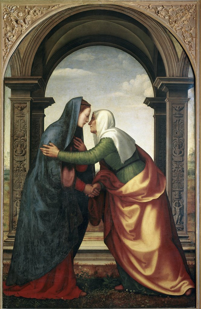 Detail of The Visitation of St. Elizabeth to the Virgin Mary by Mariotto Albertinelli