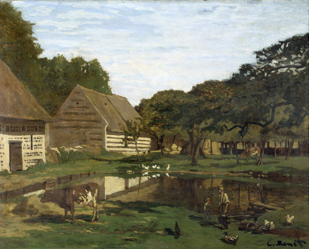 Detail of Farmyard in Normandy by Claude Monet