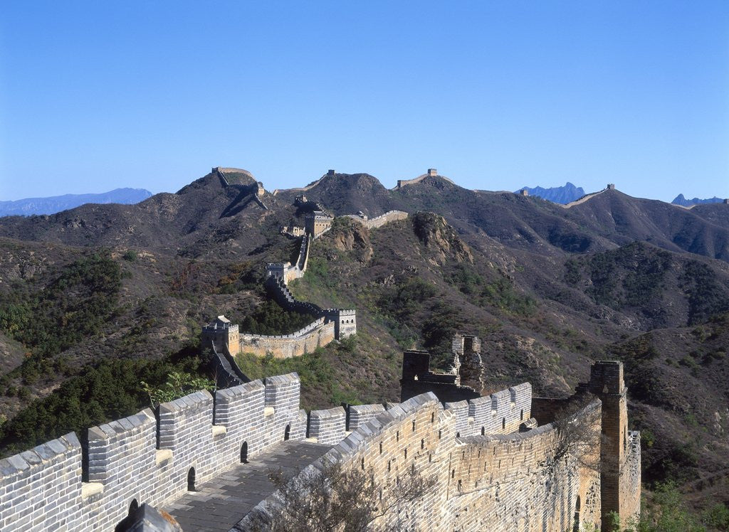Detail of View of Great Wall, Jinshanling, China by Anonymous
