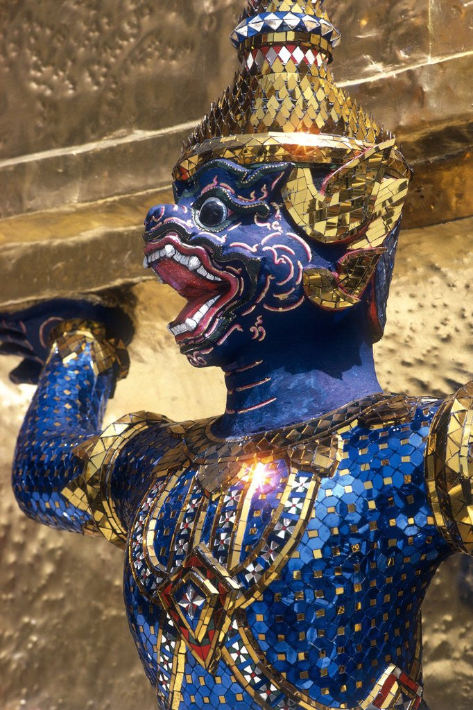 Detail of View of Khon Figure, Wat Phra Kaeo, Bangkok, Thailand by Anonymous