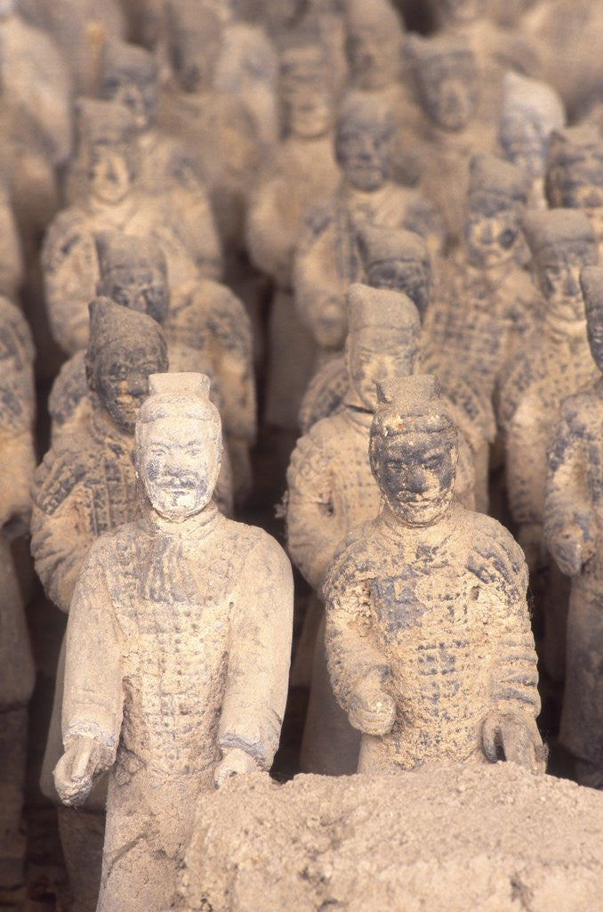 Detail of Miniature Terracota Warriors, Shenzen, Guangdong Province, China by Anonymous