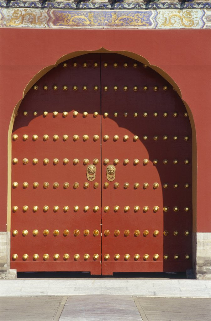 Detail of Door ,Temple of Heaven, Beijing, China by Anonymous