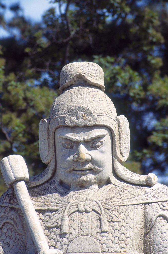 Detail of Guardian, Sacred Way, Ming Tombs, Beijing, China by Anonymous