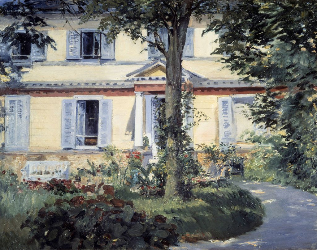 Detail of The House at Rueil by Edouard Manet