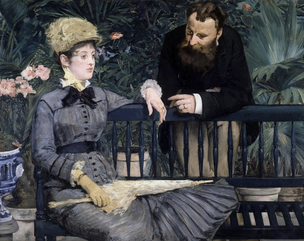 Detail of In the Conservatory by Edouard Manet