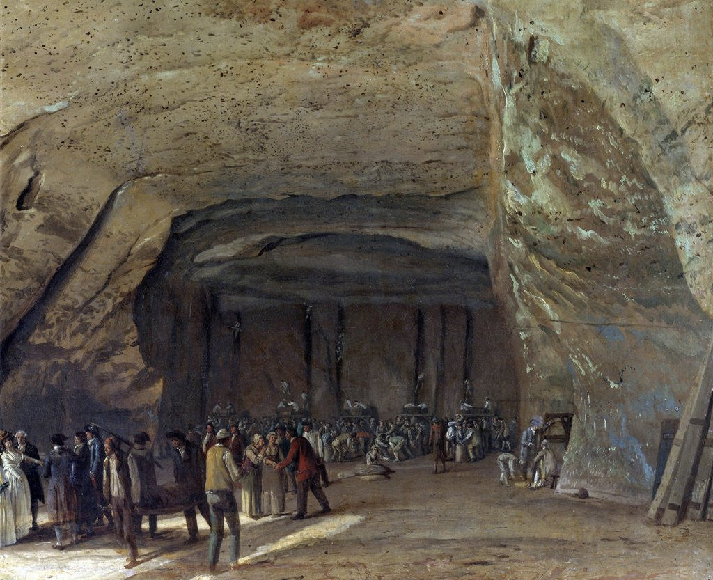 Detail of Cave used as warehouse for salt in Dieppedalle by Jean-Pierre Houel