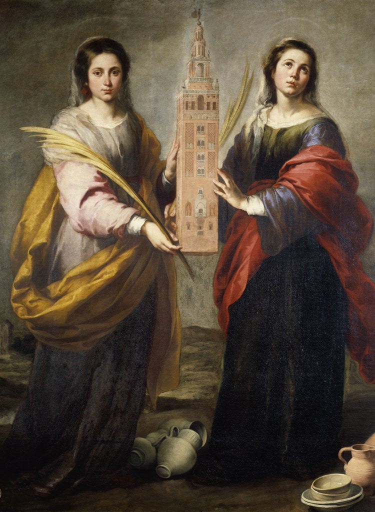 Detail of Saints Justa and Rufina, patronesses of Sevilla by Bartolome Esteban Murillo
