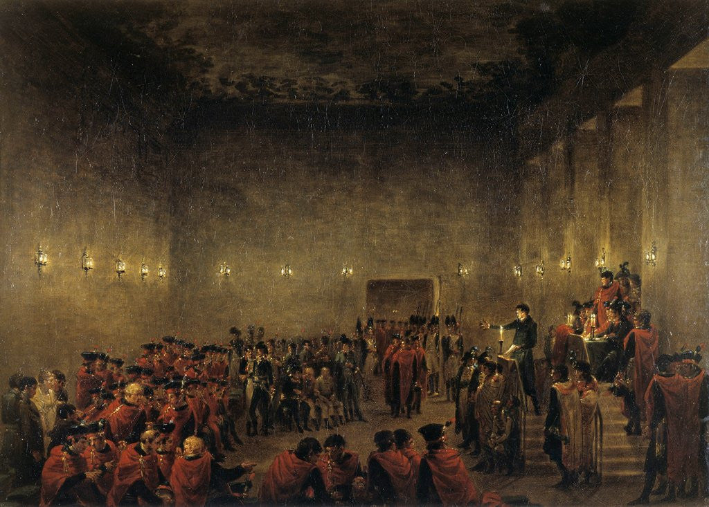 Detail of 18 Brumaire Year VIII (9 November 1799): The Council of the Five Hundred in Saint Cloud by Jacques Sablet