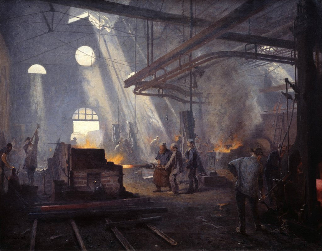 Detail of A Forge by Fernand Cormon