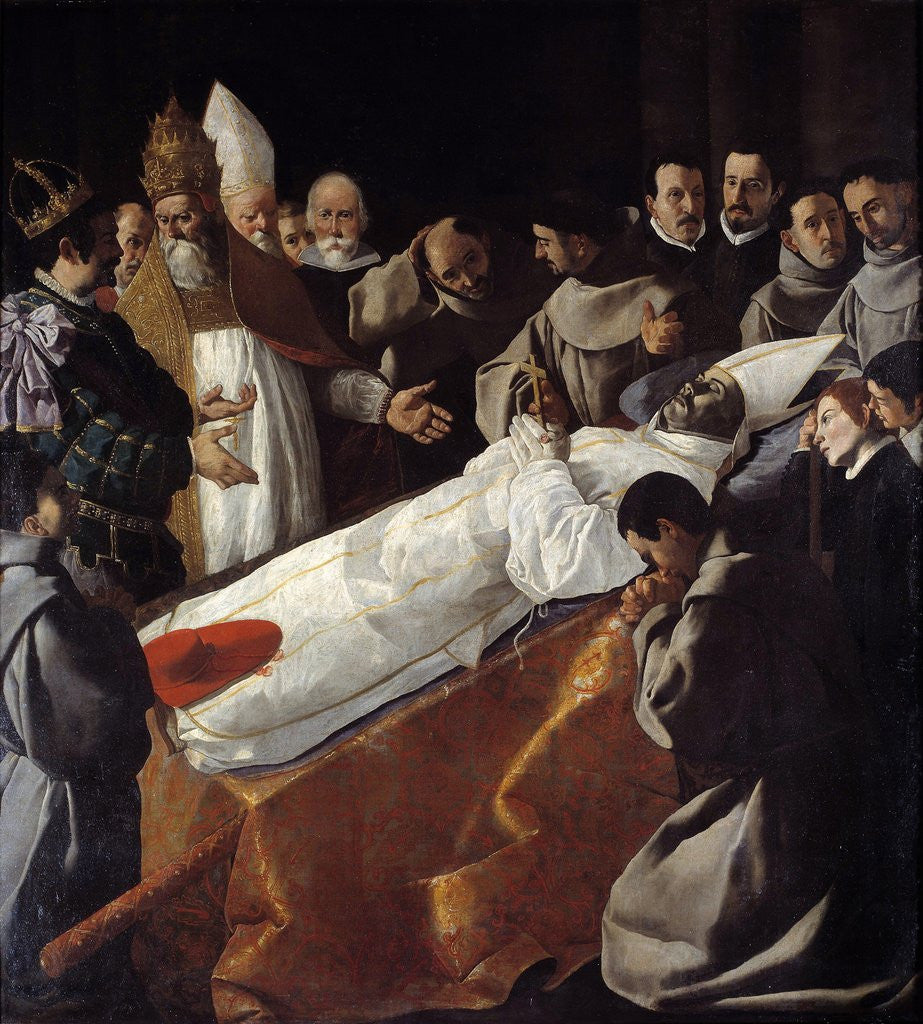 Detail of Exposure of the body of Saint Bonaventure by Francisco de Zurbaran