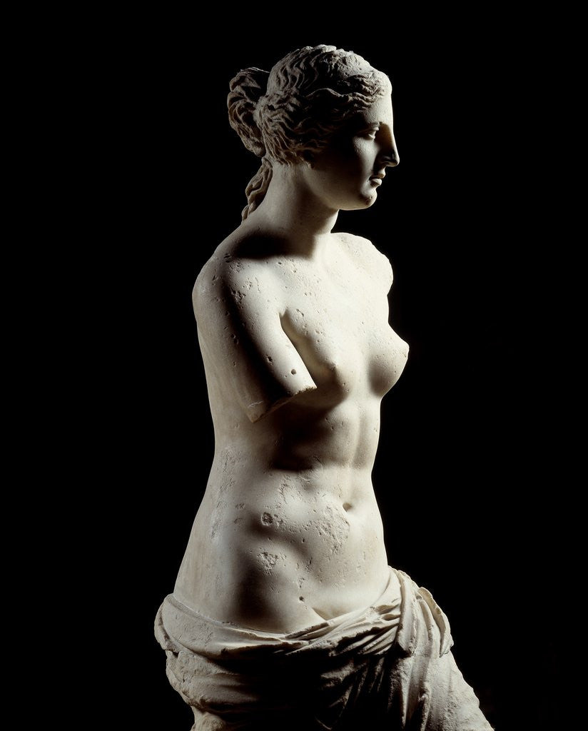Detail of The Venus de Milo - Detail of a marble sculpture of Aphrodite by Anonymous