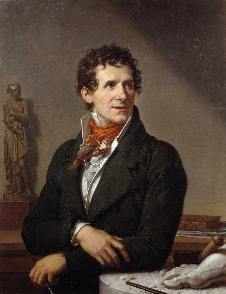 Detail of Portrait of the sculptor Antonio Canova by Francois-Xavier Fabre