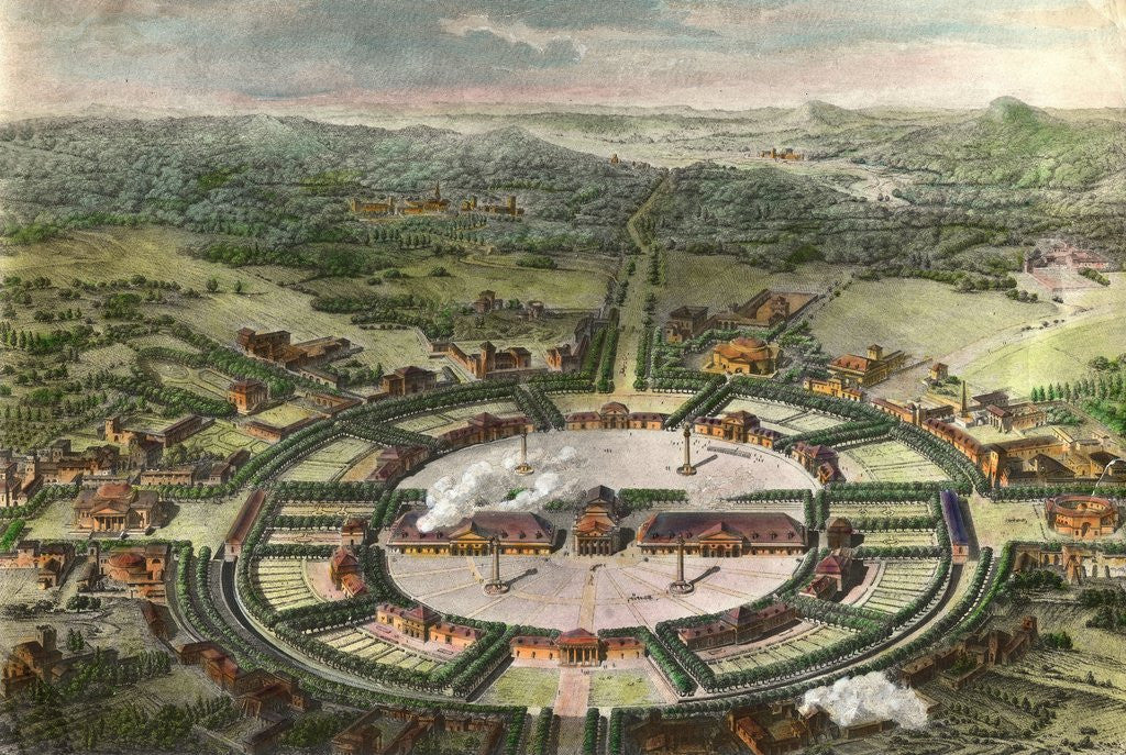 Detail of Perspective View of the Town of Chaux (ideal city) by Anonymous