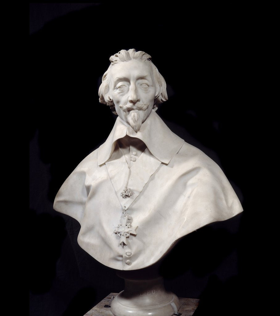 Detail of Bust of Cardinal Richelieu (1585-1642) by Gian Lorenzo Bernini