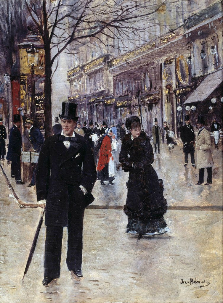 Detail of On the Boulevard by Jean Beraud